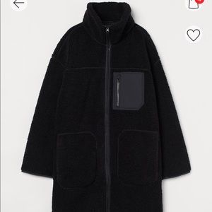 Faux sheerling jacket